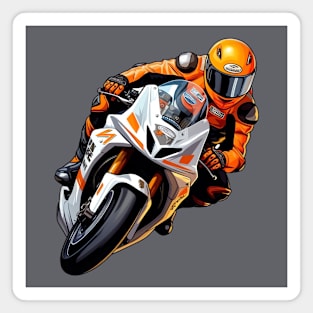 Superbike Motorcycle Racer Magnet